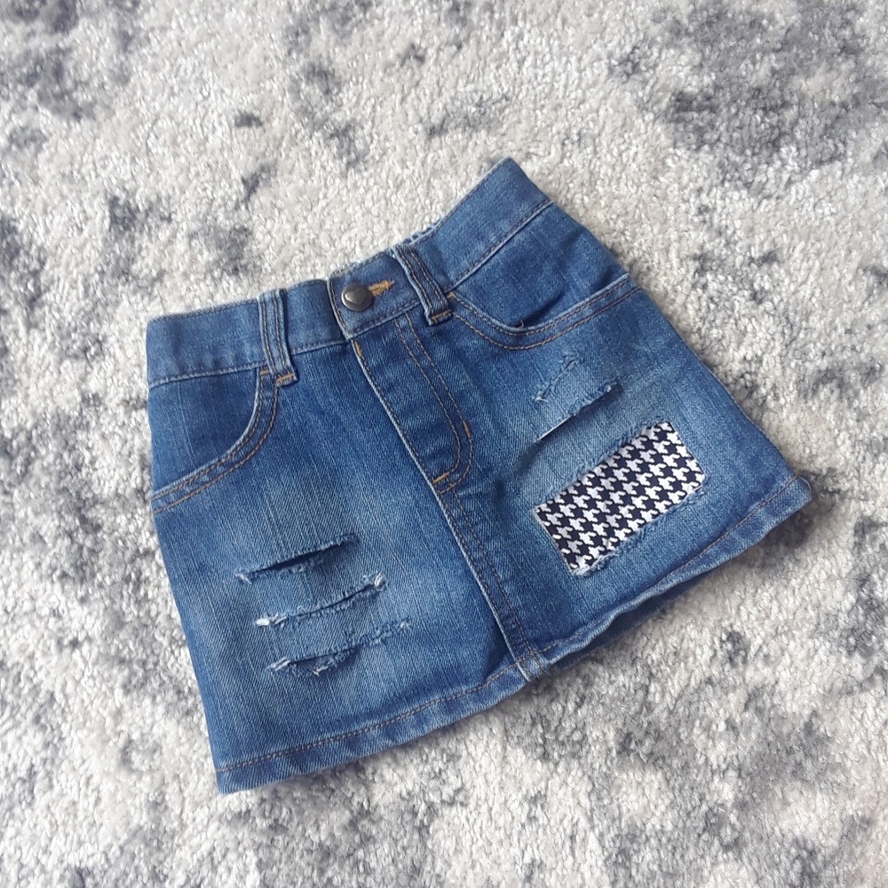 Children's place DistreDistressed denim jean skirt